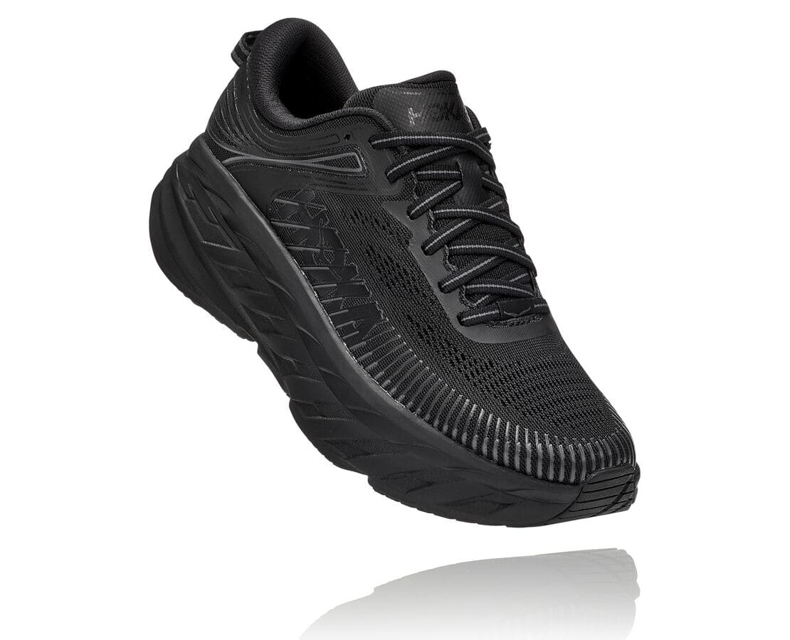 Hoka One One Bondi 7 Damen Wanderschuhe Schwarz | (DE-6214AOESZ)